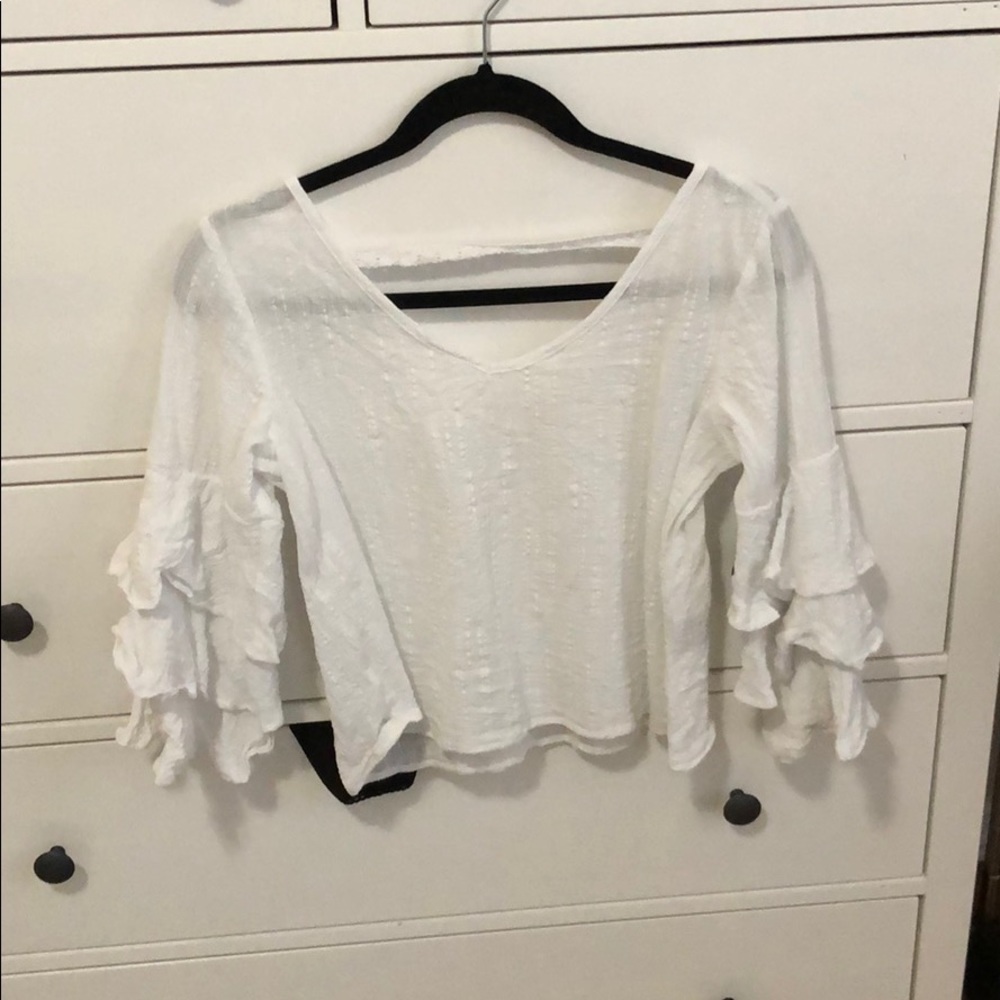 Flowy blouse with open back